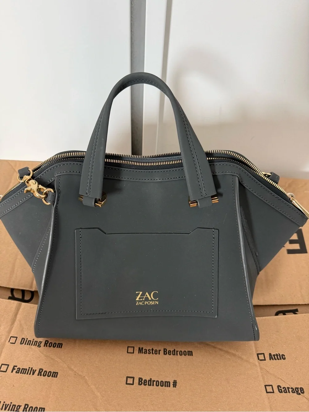 Zac Posen Eartha Top Zip Leather Satchel